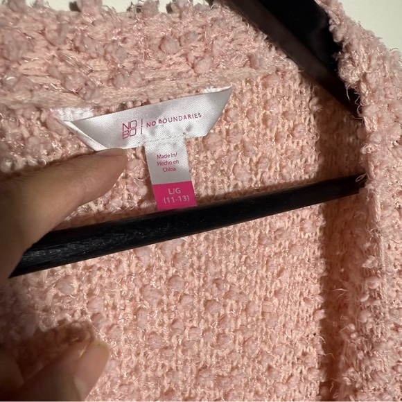 No Boundaries Pink Cardigan Sweater size L - Picture 5 of 8